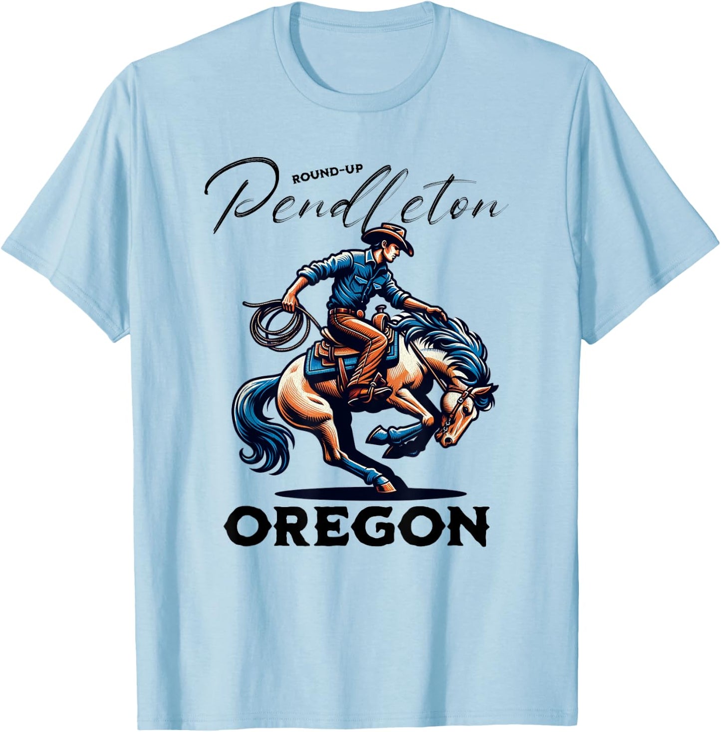 Pendleton Round-Up Oregon Rodeo Days T-Shirt - T-Shirt | Light Blue