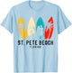 Vintage St Pete Beach Florida Surfboarder T-Shirt - T-Shirt | Light Blue