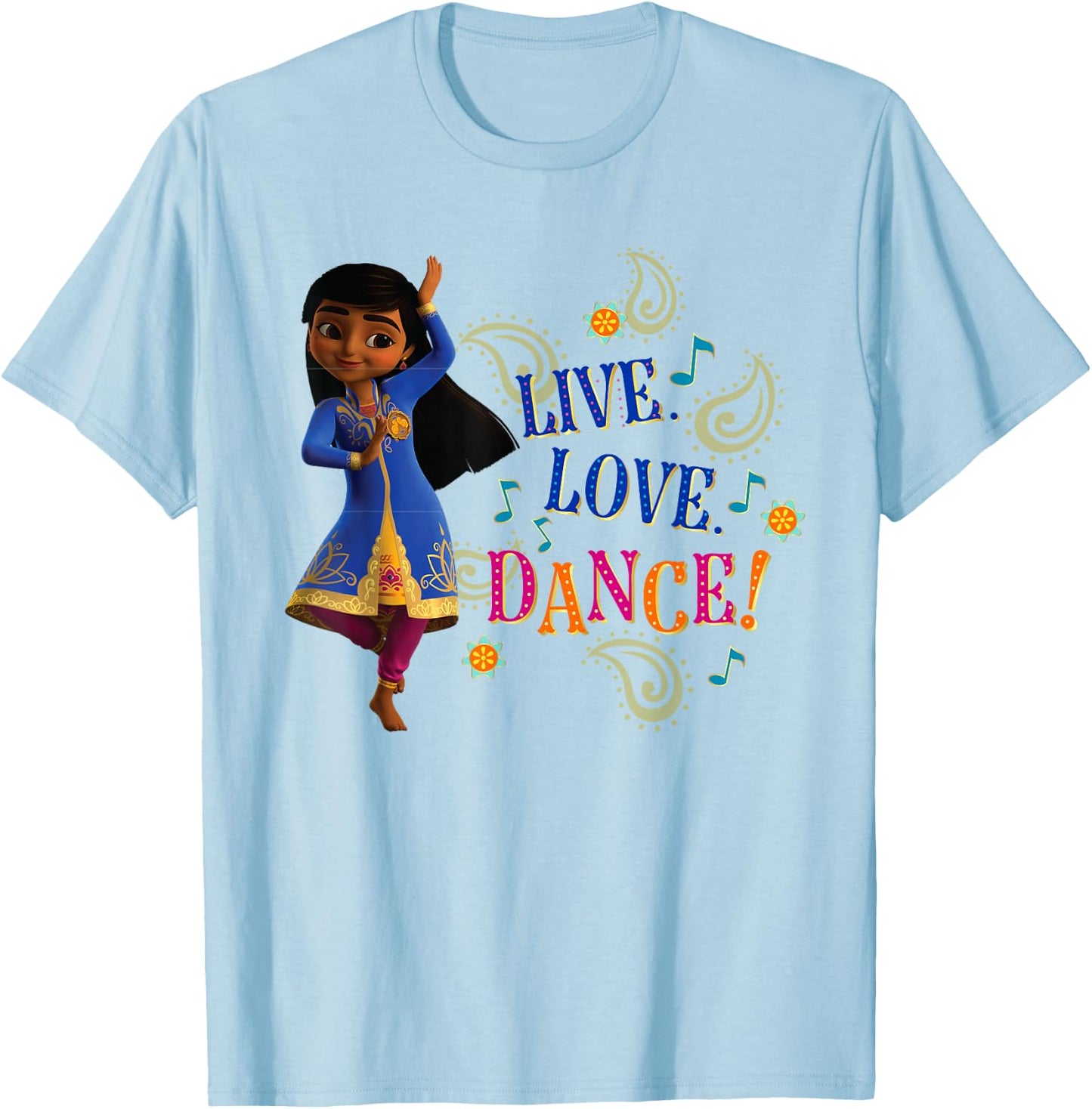 Disney Mira, Royal Detective Live Love Dance! T-Shirt - T-Shirt | Light Blue