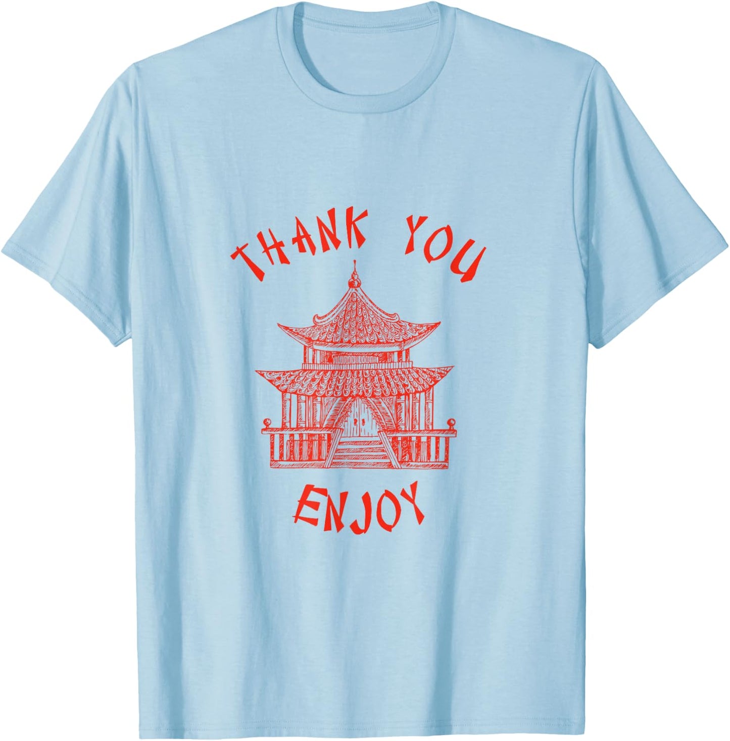 Chinese Take Out Container Traditional Fortune Cookie Fun T-Shirt - T-Shirt | Light Blue