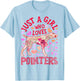 German Shorthaired Pointer Just A Girl Who Loves Dog Flower T-Shirt - T-Shirt | Light Blue