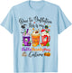 Halloween Christmas Happy Hallothanksmas Thanksgiving T-Shirt - T-Shirt | Light Blue