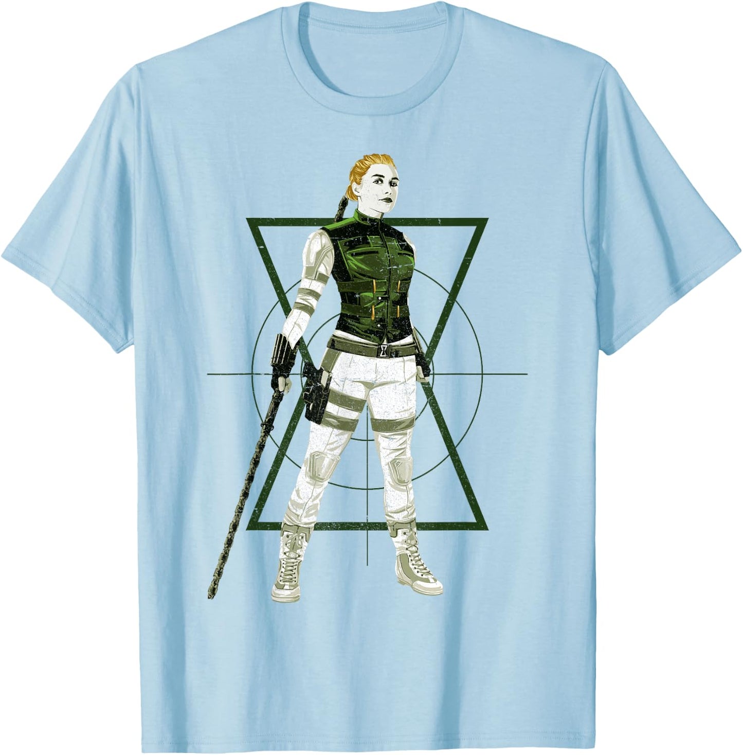Marvel Black Widow Yelena Belova Target Portrait T-Shirt - T-Shirt | Light Blue