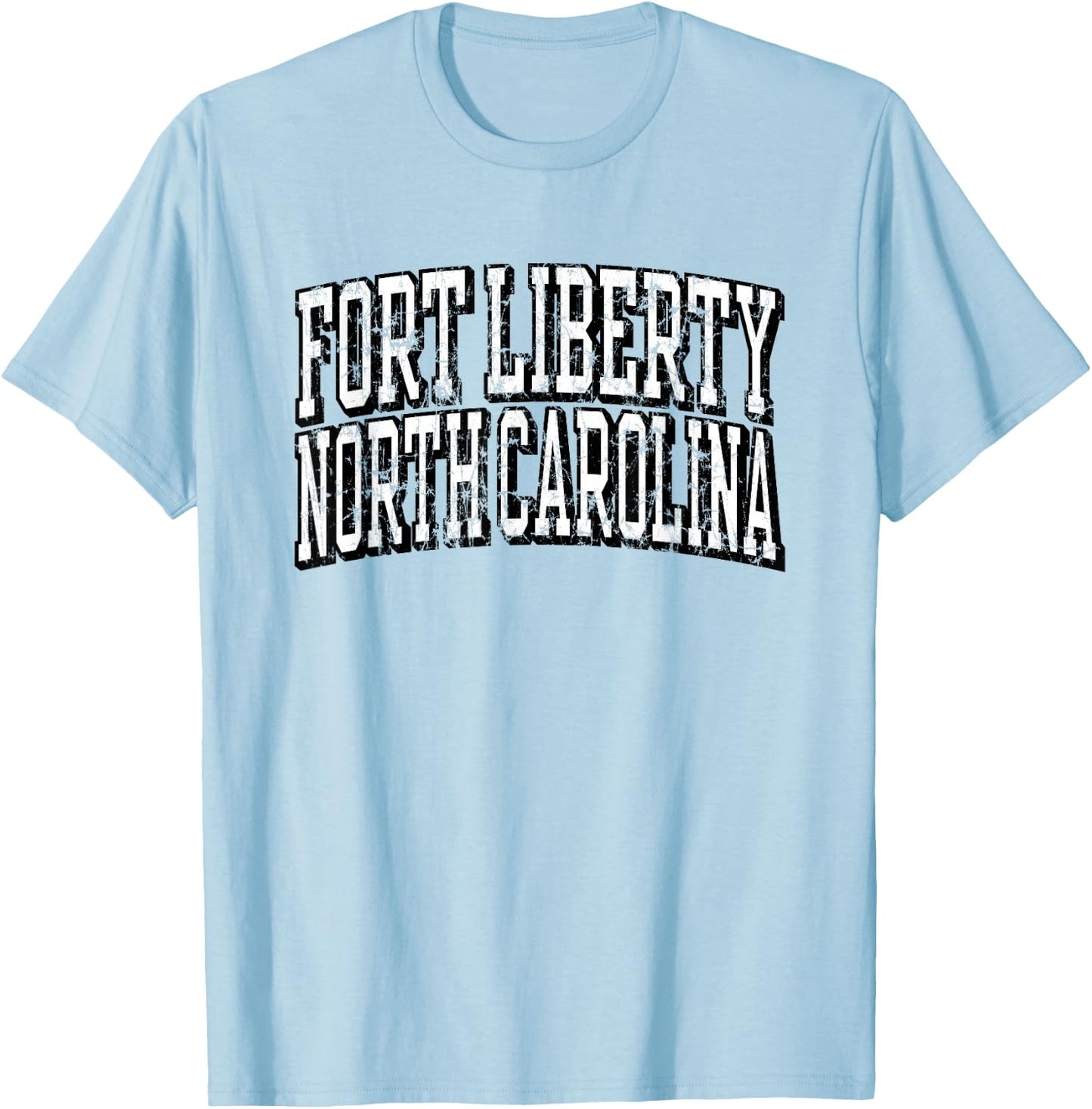 Fort Liberty North Carolina United States Army Military T-Shirt - T-Shirt | Light Blue