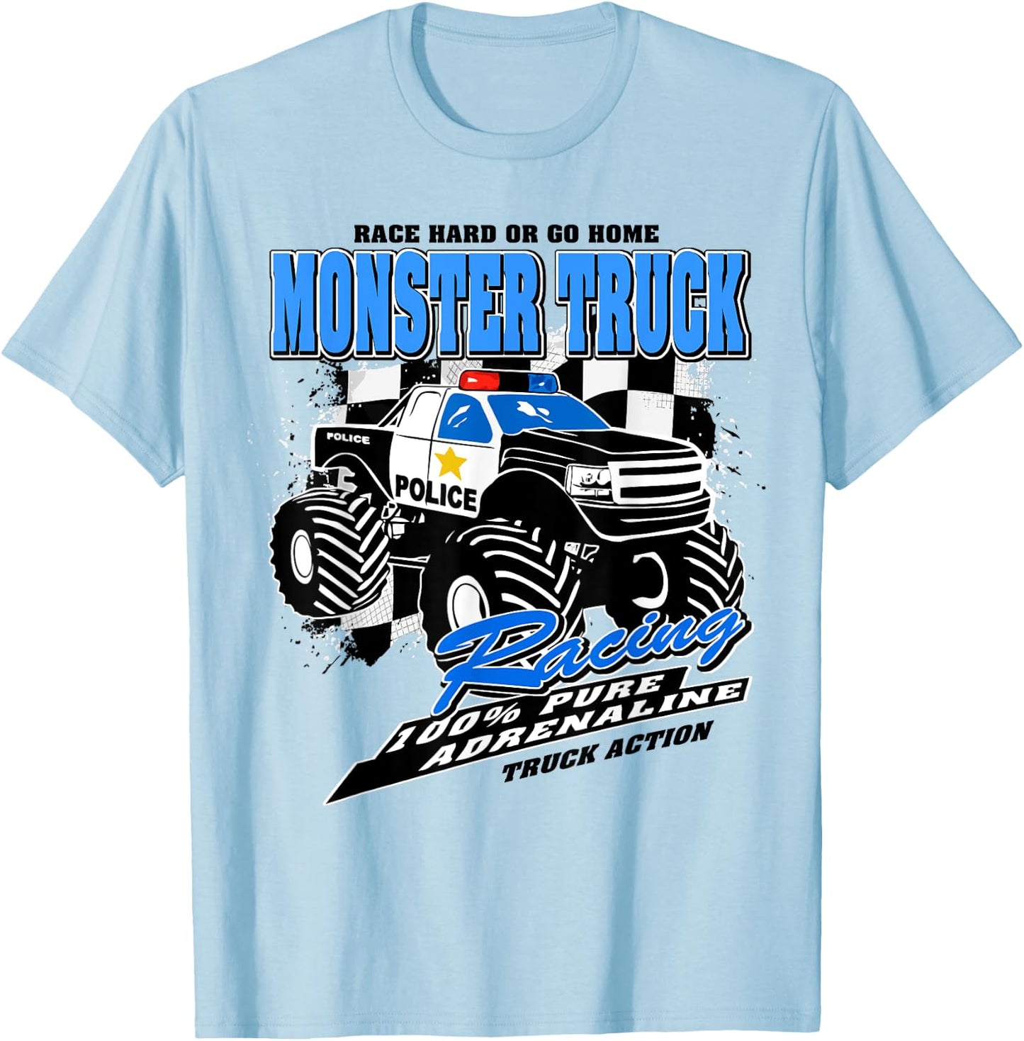 Police monster truck T-Shirt - T-Shirt | Light Blue