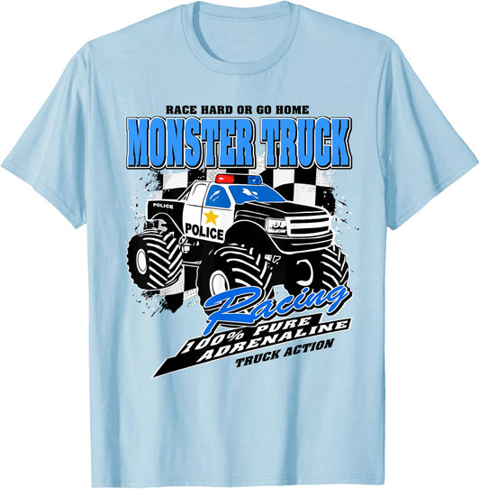 Police monster truck T-Shirt - T-Shirt | Light Blue