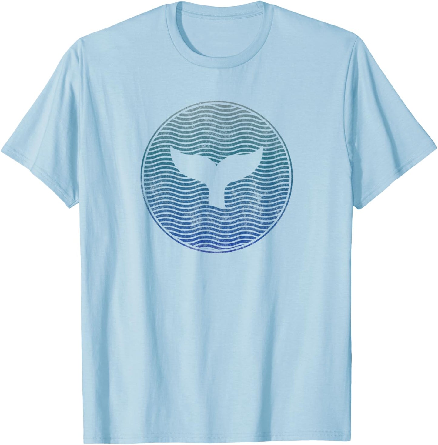 Save The Whales Sea Animal Killer Whale Tail Ocean Orca Wave T-Shirt - T-Shirt | Light Blue