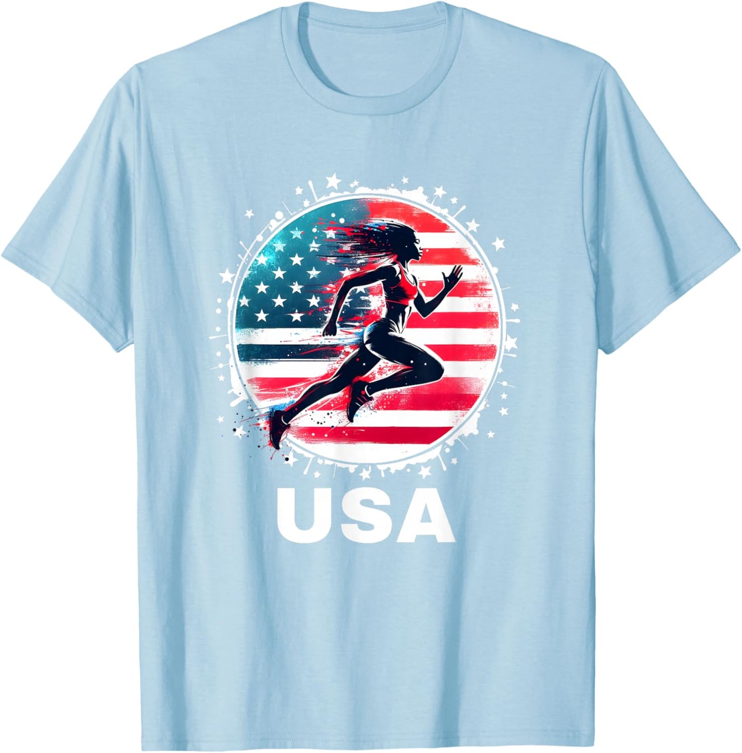 Track and Field USA Women Track and Field USA Team T-Shirt - T-Shirt | Light Blue