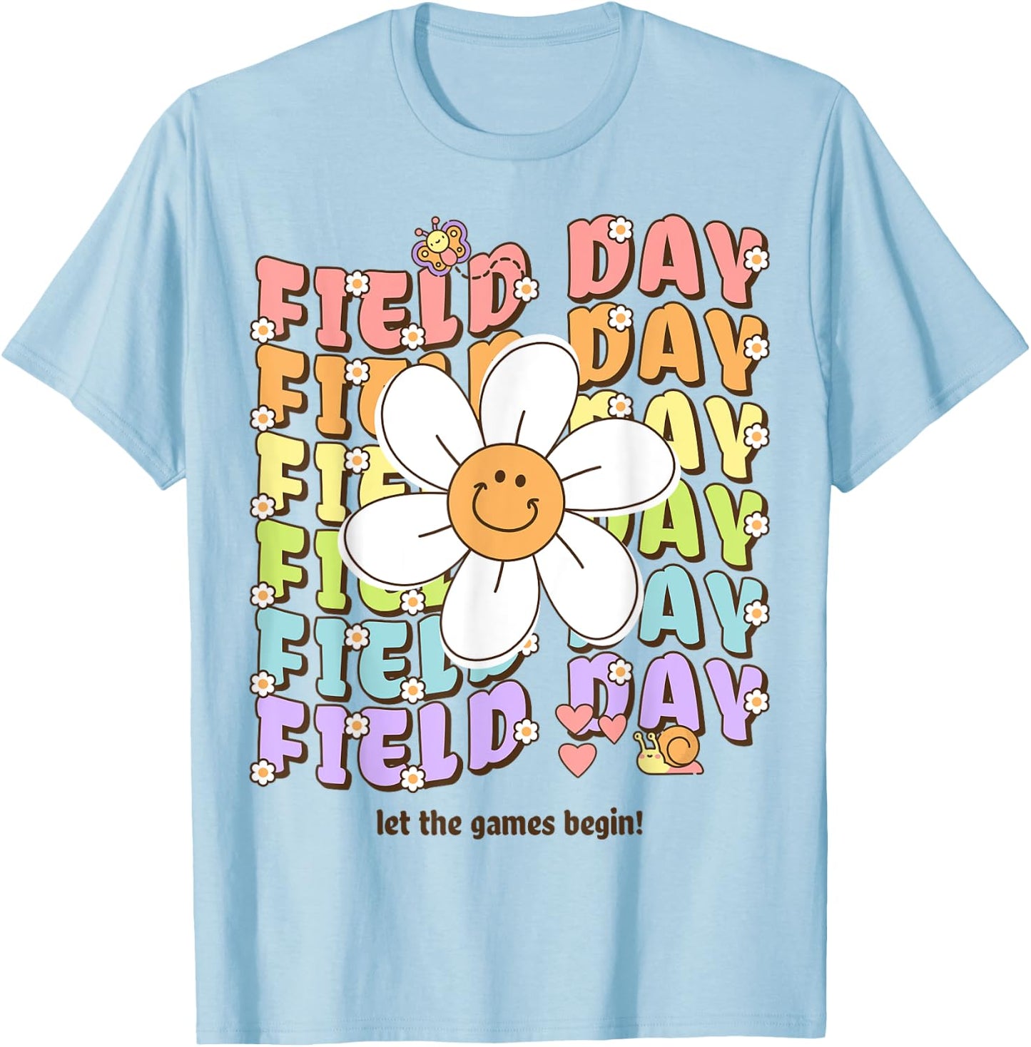 Orange Shirts for girls field day T-Shirt - T-Shirt | Light Blue