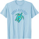 Turks & Caicos Beach Design / Sea Turtle Illustration Gift Men Women Girls Kids T-Shirt - T-Shirt | Light Blue