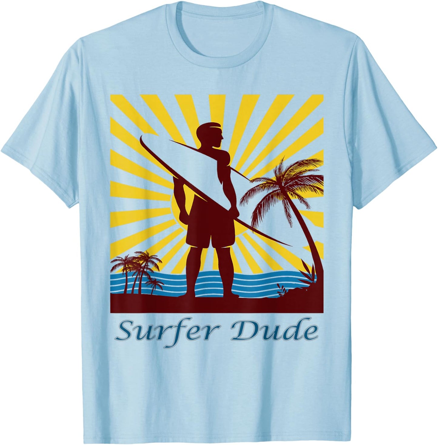 Surfer Dude, Surfing T-Shirt - T-Shirt | Light Blue
