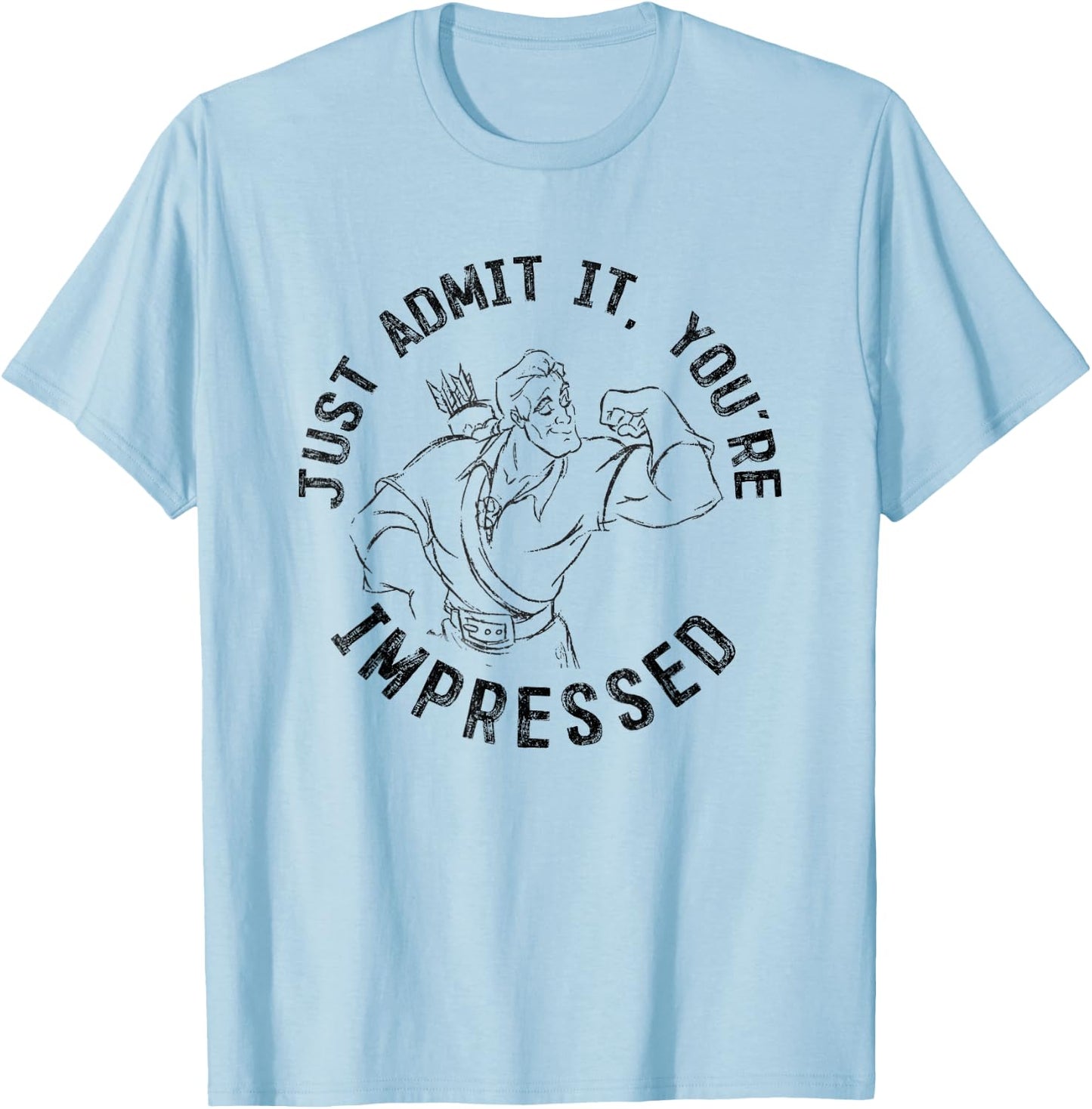 Disney Beauty And The Beast Gaston Flex You're Impressed T-Shirt - T-Shirt | Light Blue