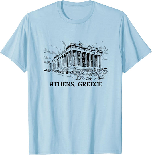 Athens, Greece T-Shirt - T-Shirt | Light Blue