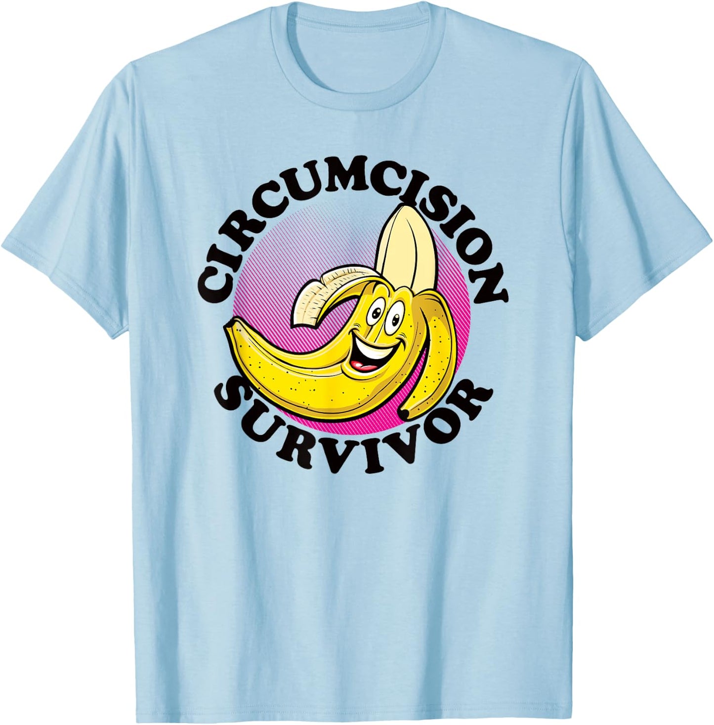 CIRCUMCISION SURVIVOR retro funny flirting religious humor T-Shirt - T-Shirt | Light Blue