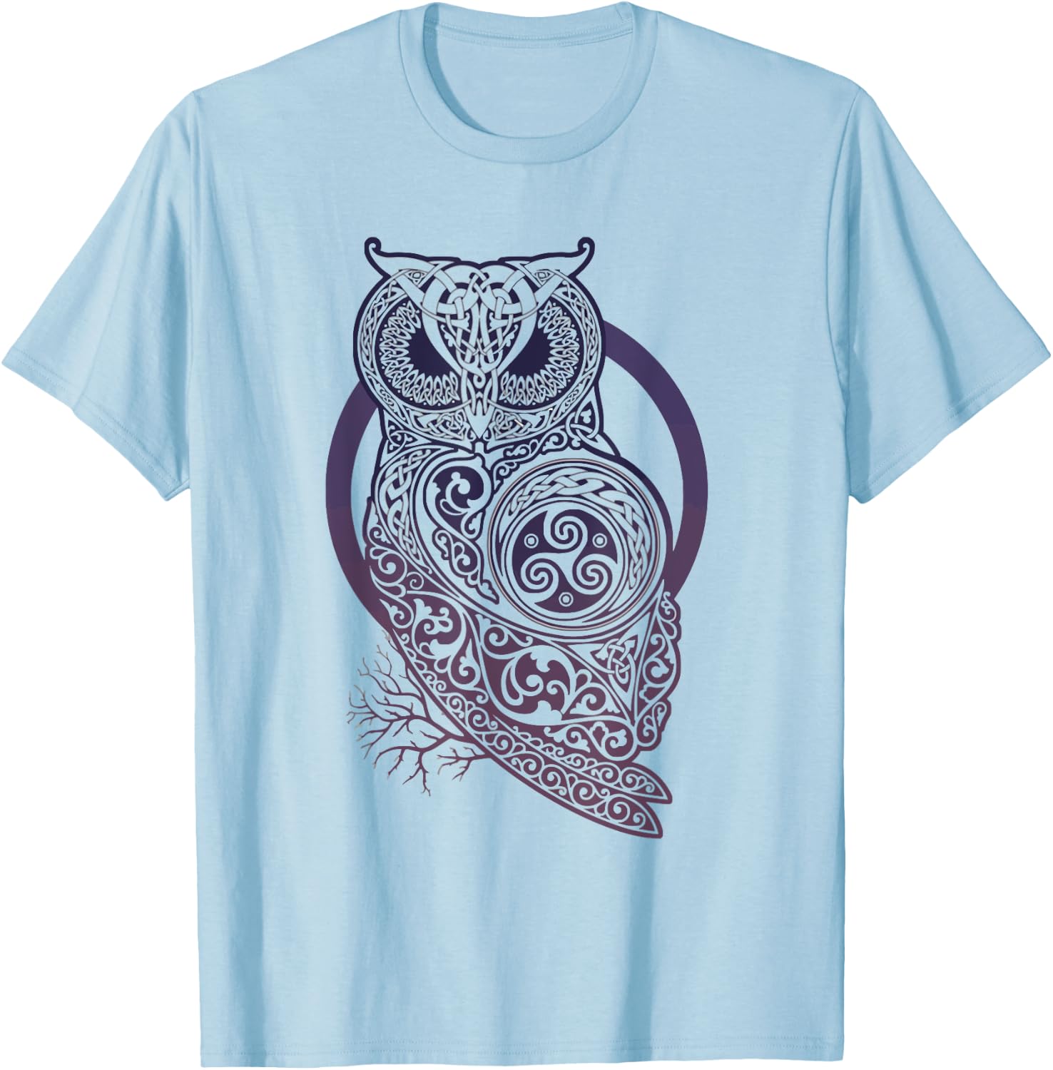 Celtic owl Viking nordic mythology T-Shirt - T-Shirt | Light Blue