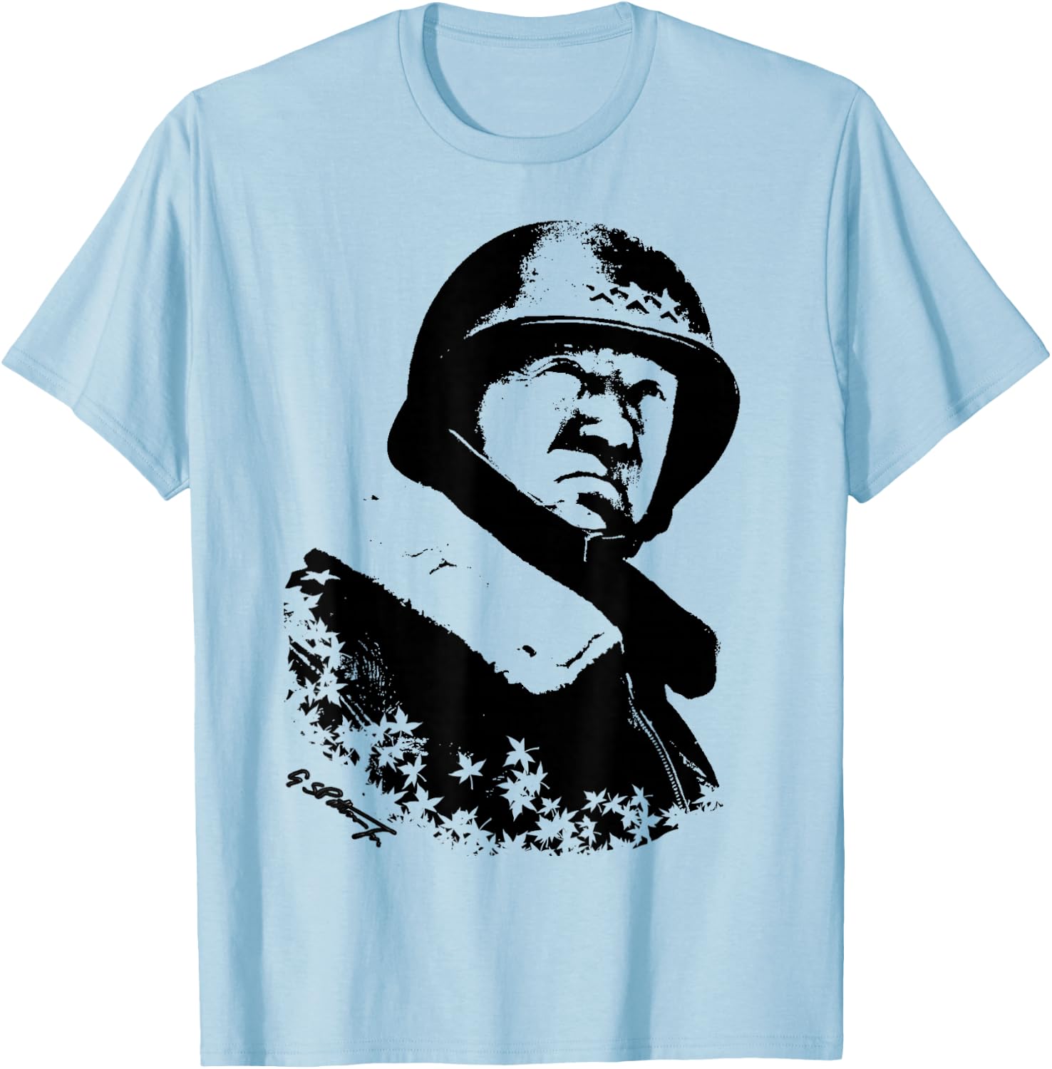 George S. Patton US Army WW2 General T-Shirt - T-Shirt | Light Blue