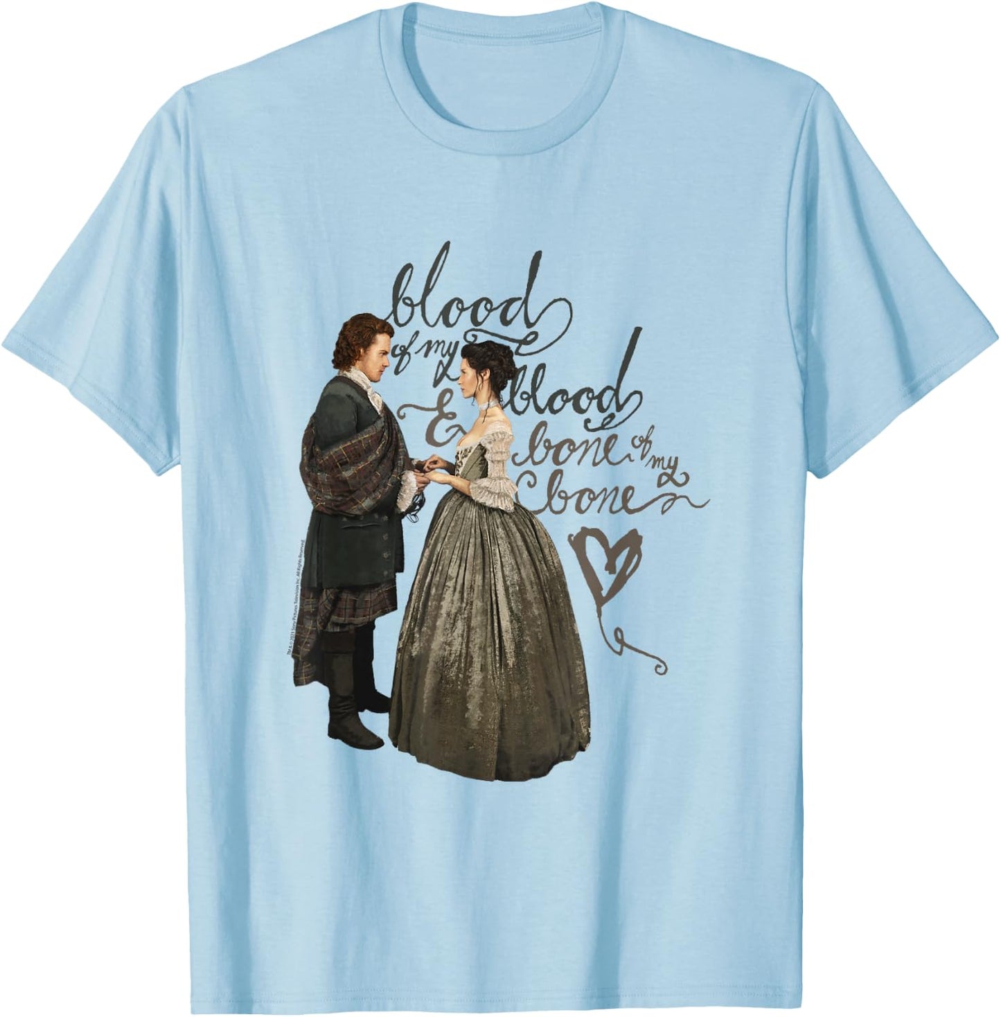 Outlander Blood of My Blood Illustration Small T-Shirt - T-Shirt | Light Blue