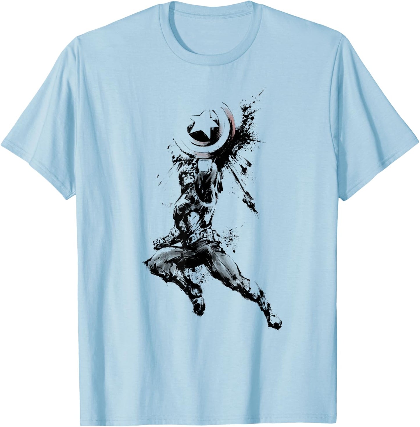 Marvel Captain America Steve Rogers Comic Book T-Shirt - T-Shirt | Light Blue