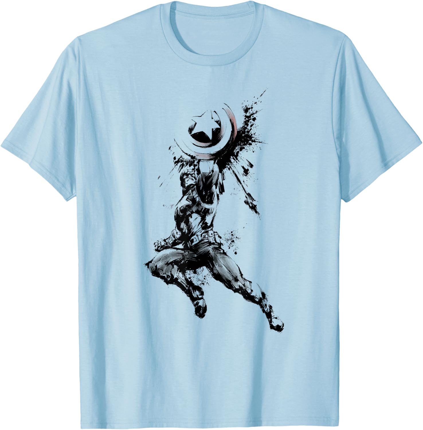 Marvel Captain America Steve Rogers Comic Book T-Shirt - T-Shirt | Light Blue