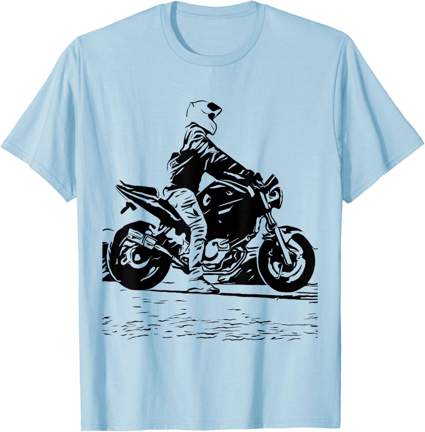 Motorcycle Original Artwork Tattoo Biker SV650 V-Twin Cafe T-Shirt - T-Shirt | Light Blue