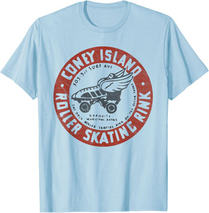 Roller Skating Rink Coney Island Brooklyn T-Shirt - T-Shirt | Light Blue