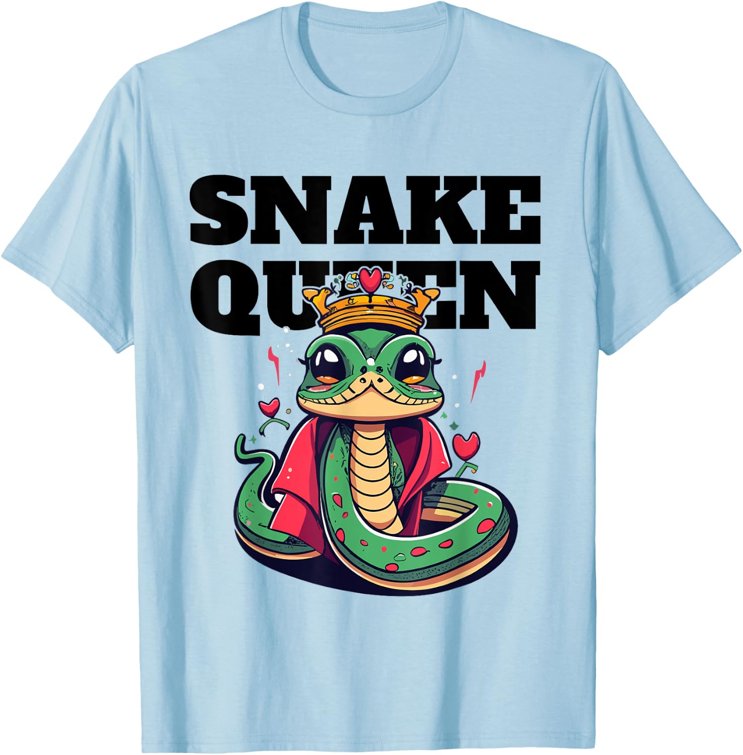 Snake Queen | Girls Snake Lover | Snake T-Shirt - T-Shirt | Light Blue