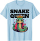Snake Queen | Girls Snake Lover | Snake T-Shirt - T-Shirt | Light Blue