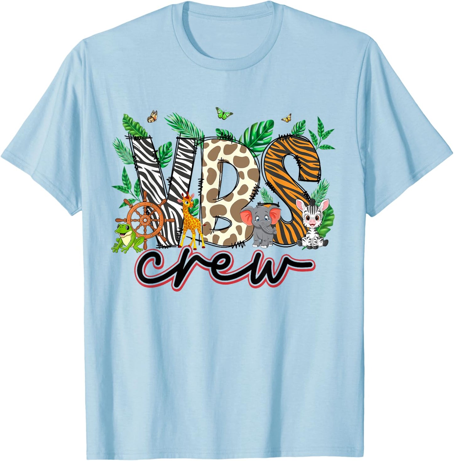VBS Crew VBS 2024 Vacation Bible School Jungle Adventures T-Shirt - T-Shirt | Light Blue