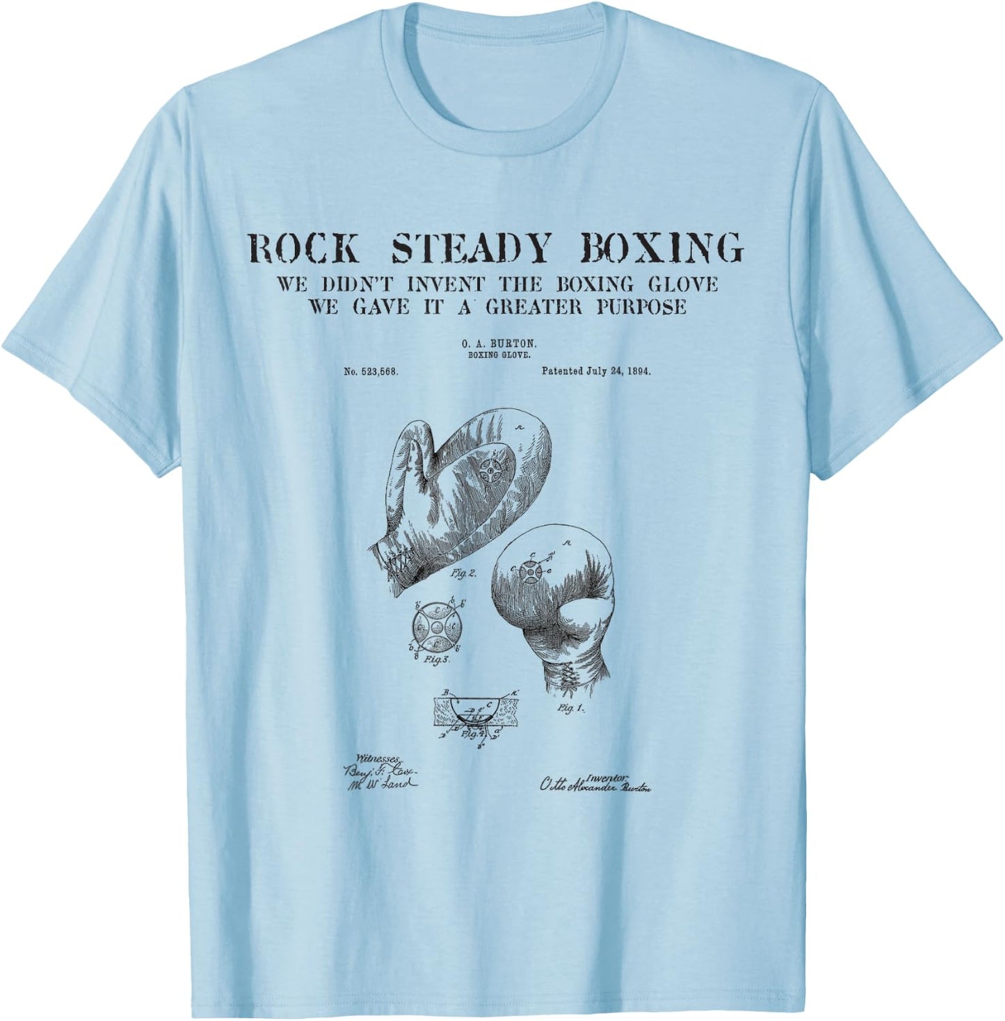 Rock Steady Boxing Glove Greater Purpose Parkinson's T-Shirt - T-Shirt | Light Blue