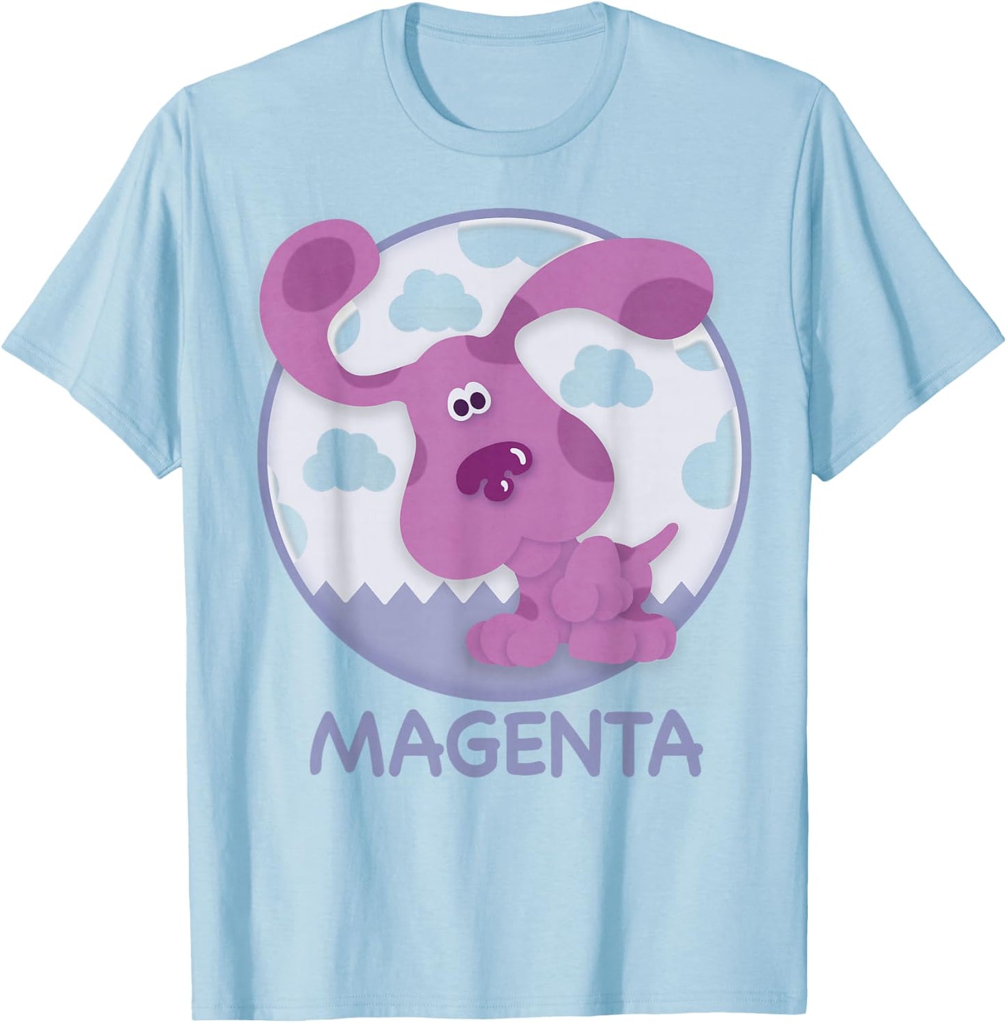 Blue's Clues Magenta Simple Portrait T-Shirt - T-Shirt | Light Blue