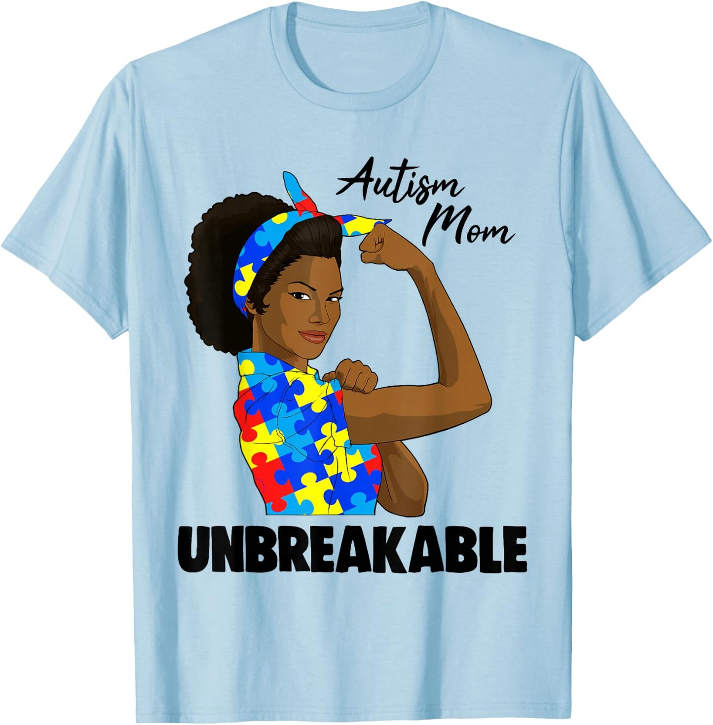 Autism Mom Shirts Women Autism Awareness Mom T-Shirt - T-Shirt | Light Blue