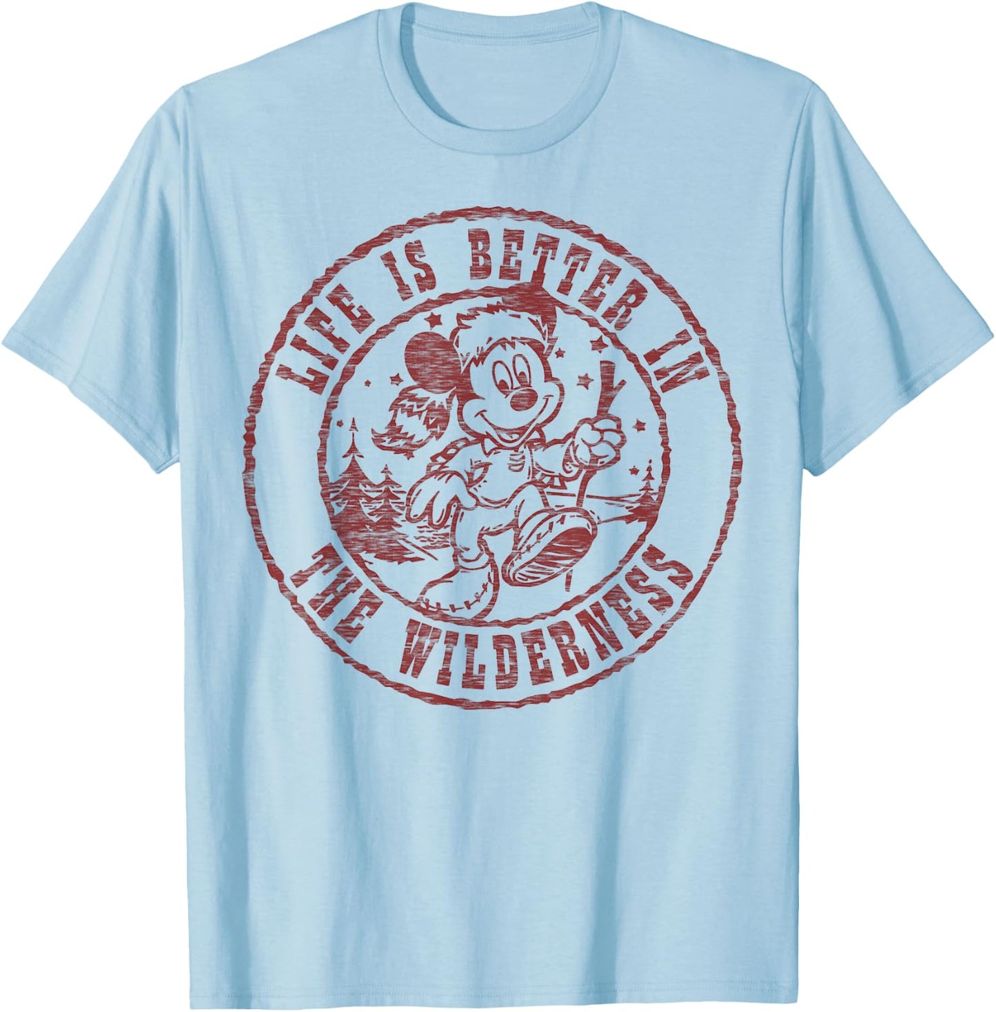 Disney Mickey and Friends Life is Better in The Wilderness Small T-Shirt - T-Shirt | Light Blue
