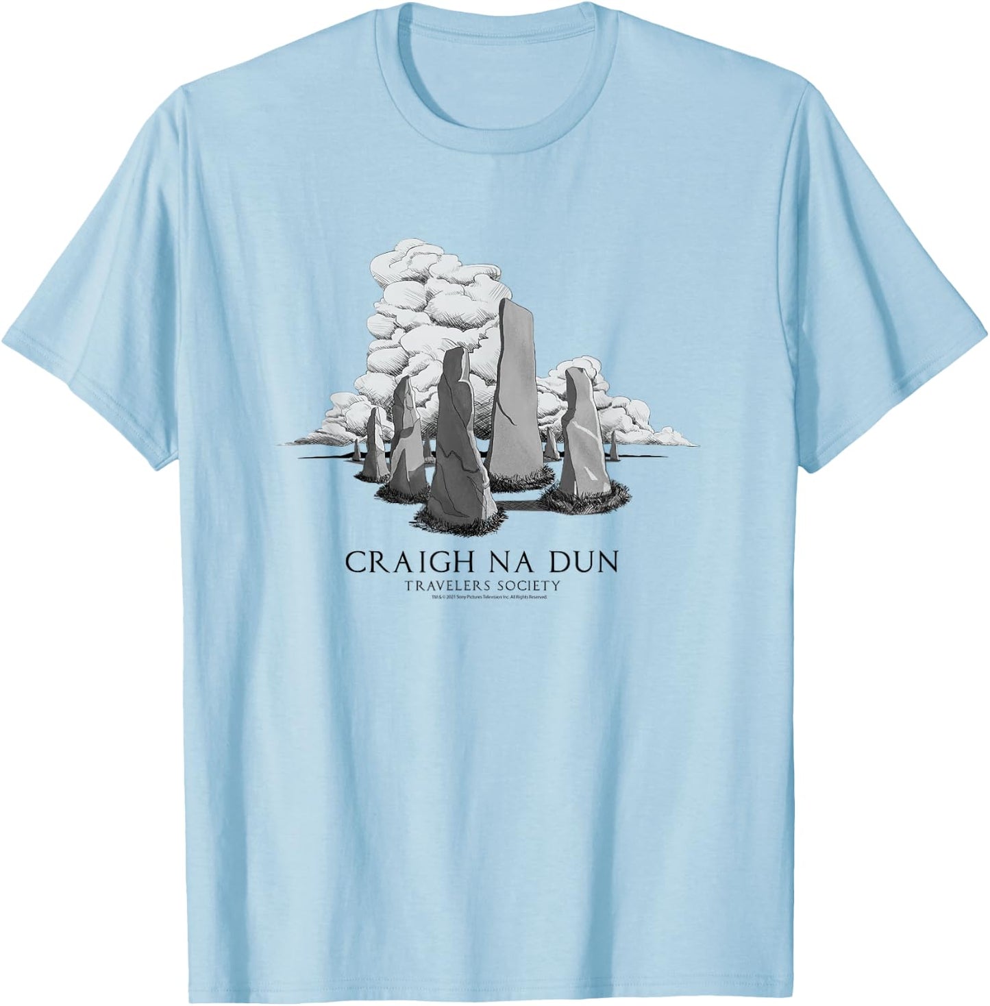 Outlander Craigh Na Dun T-Shirt - T-Shirt | Light Blue