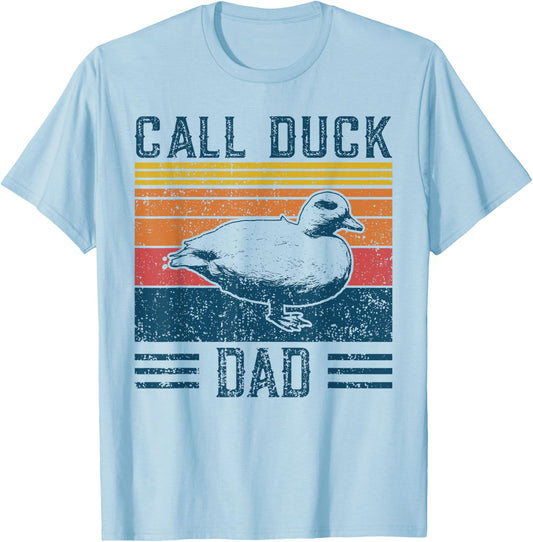 Best Duck Dad Men - Vintage Call Duck T-Shirt - T-Shirt | Light Blue