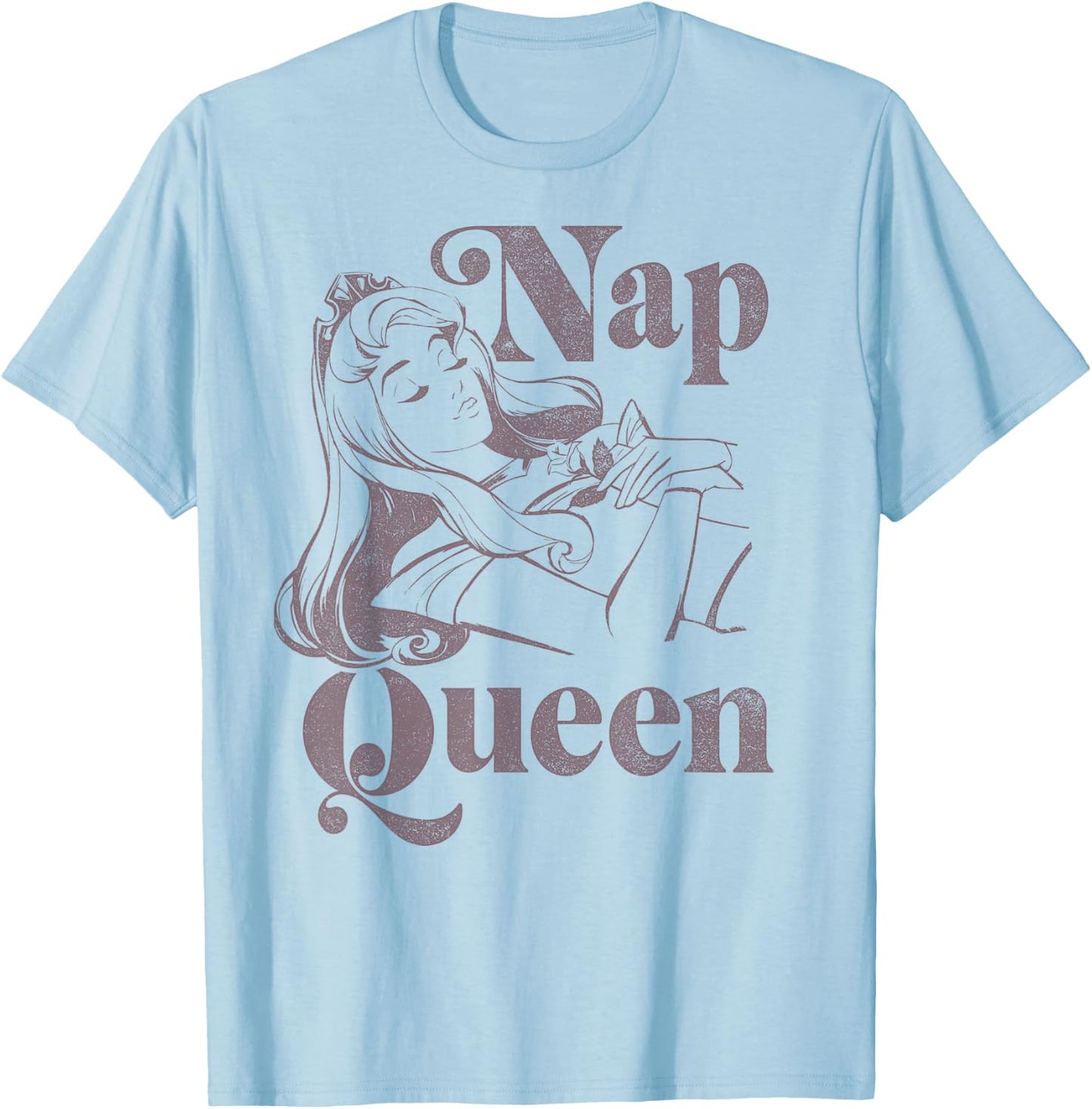 Disney Sleeping Beauty Aurora Nap Queen T-Shirt - T-Shirt | Light Blue
