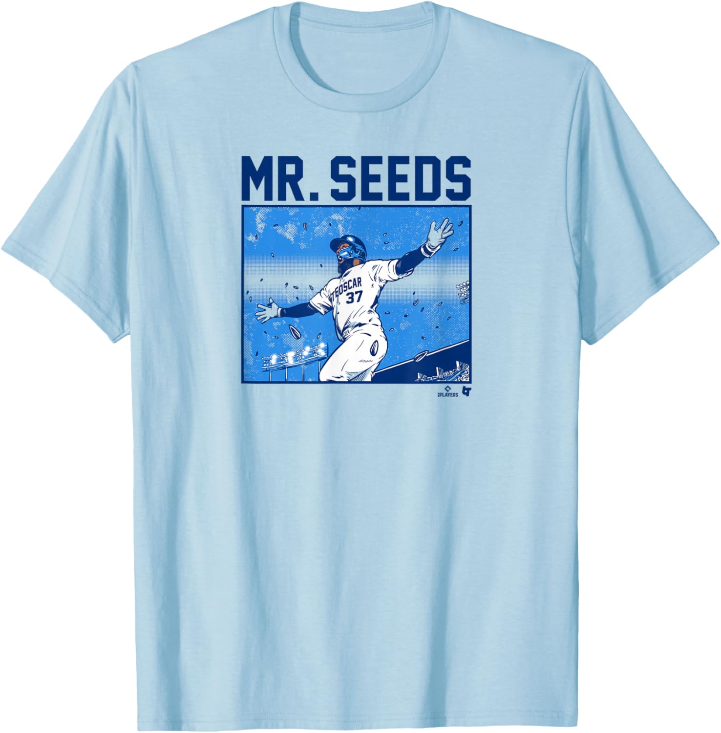 Teoscar Hernandez - Mr. Seeds - Los Angeles Baseball T-Shirt - T-Shirt | Light Blue
