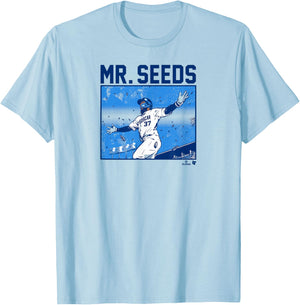 Teoscar Hernandez - Mr. Seeds - Los Angeles Baseball T-Shirt - T-Shirt | Light Blue