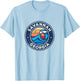 Savannah Georgia GA Vintage Nautical Waves Design T-Shirt - T-Shirt | Light Blue