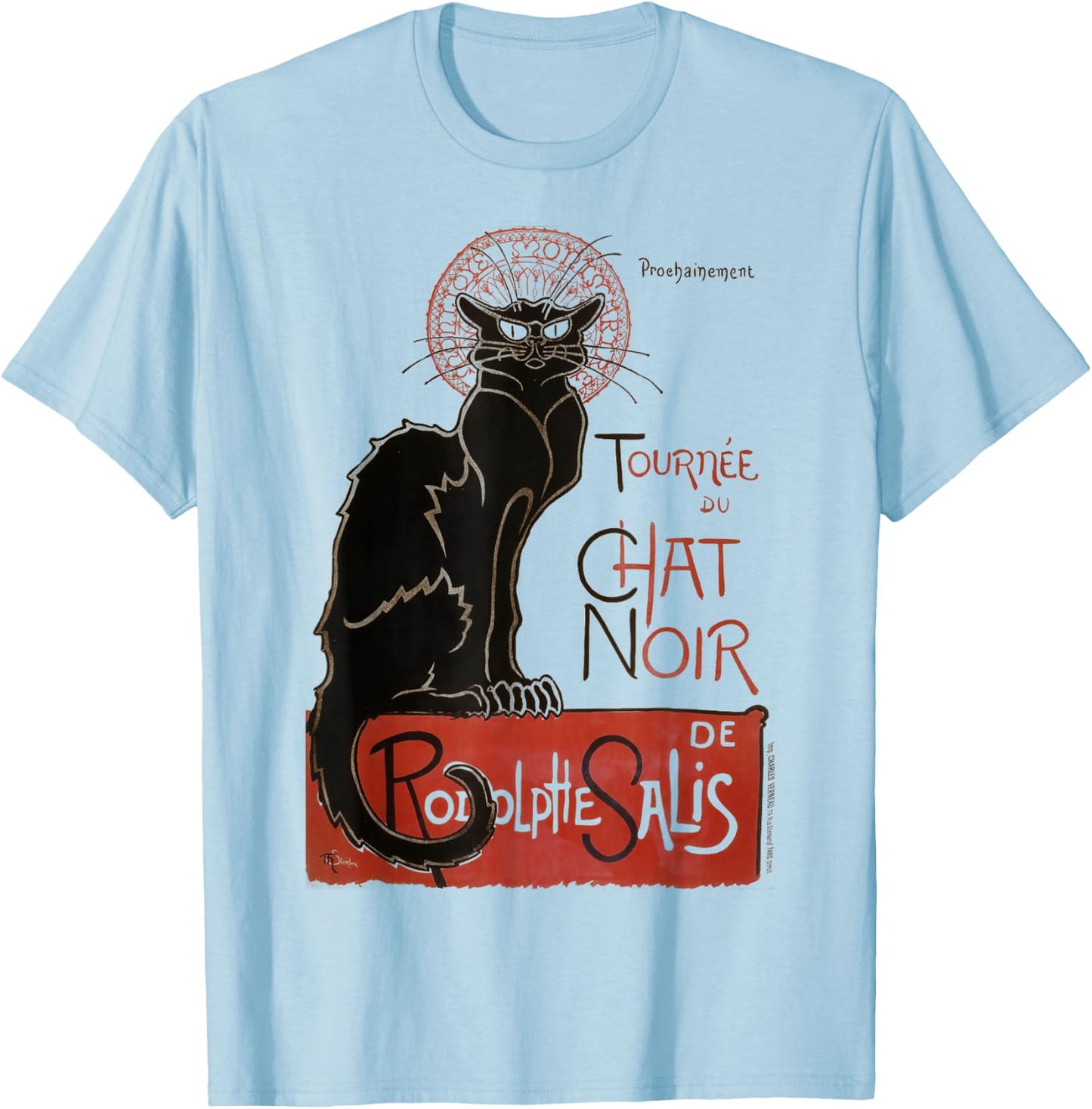 Tournee du Chat Noir Artwork T-Shirt - T-Shirt | Light Blue