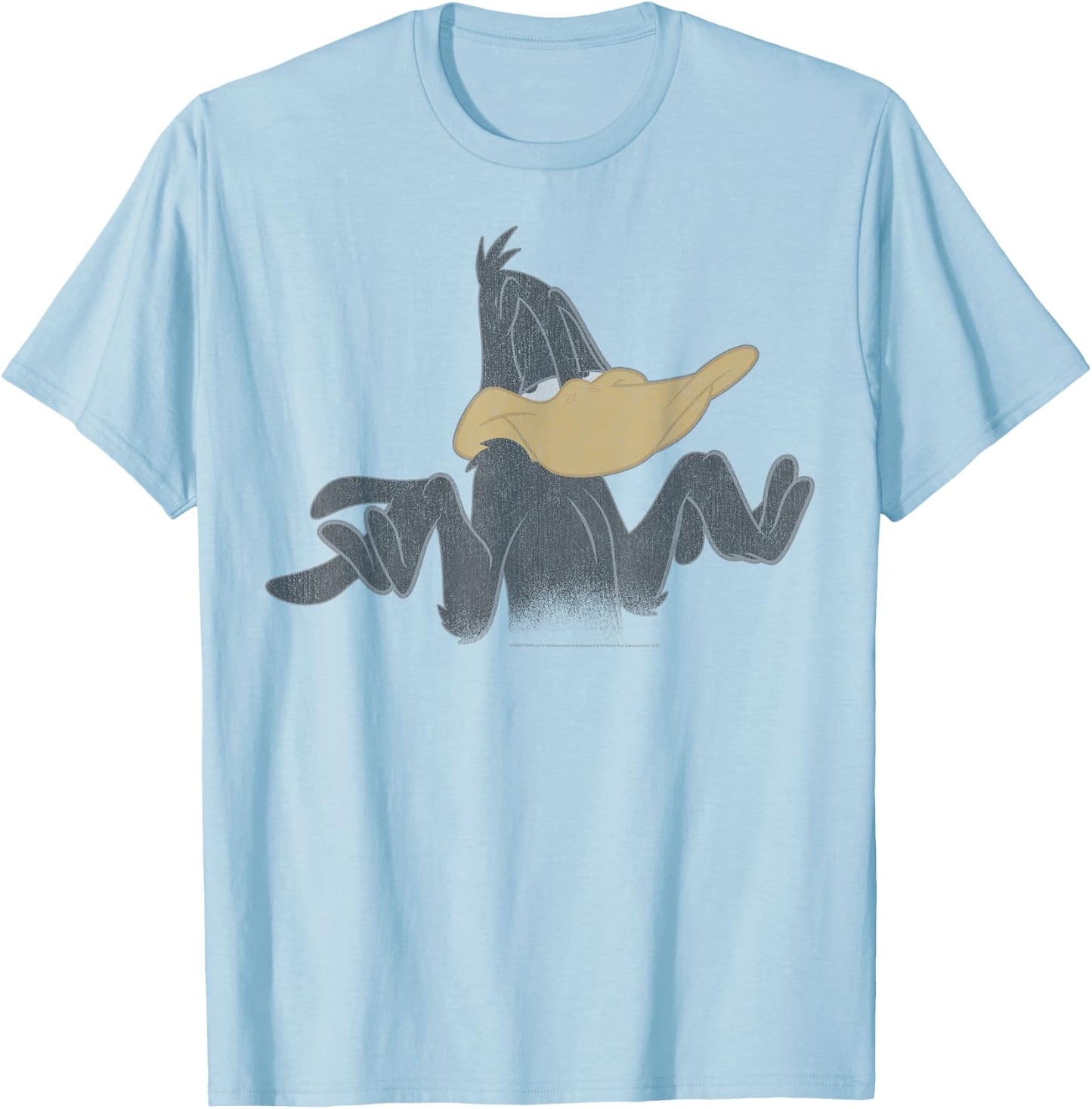 Looney Tunes Daffy Duck Shrug Portrait T-Shirt - T-Shirt | Light Blue