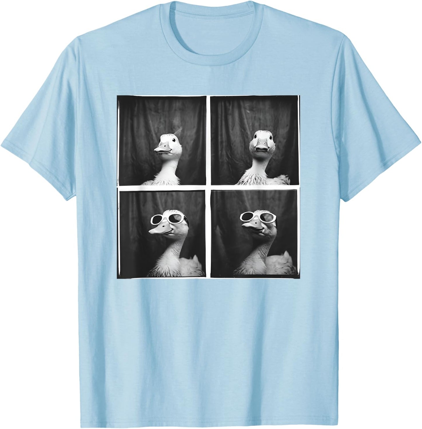 Duck In Sunglasses Quirky Farm Duckling Funny Duck Lover T-Shirt - T-Shirt | Light Blue