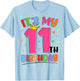 It's My 11th Birthday Party Teens Girls 11 Year Old Bday T-Shirt - T-Shirt | Light Blue