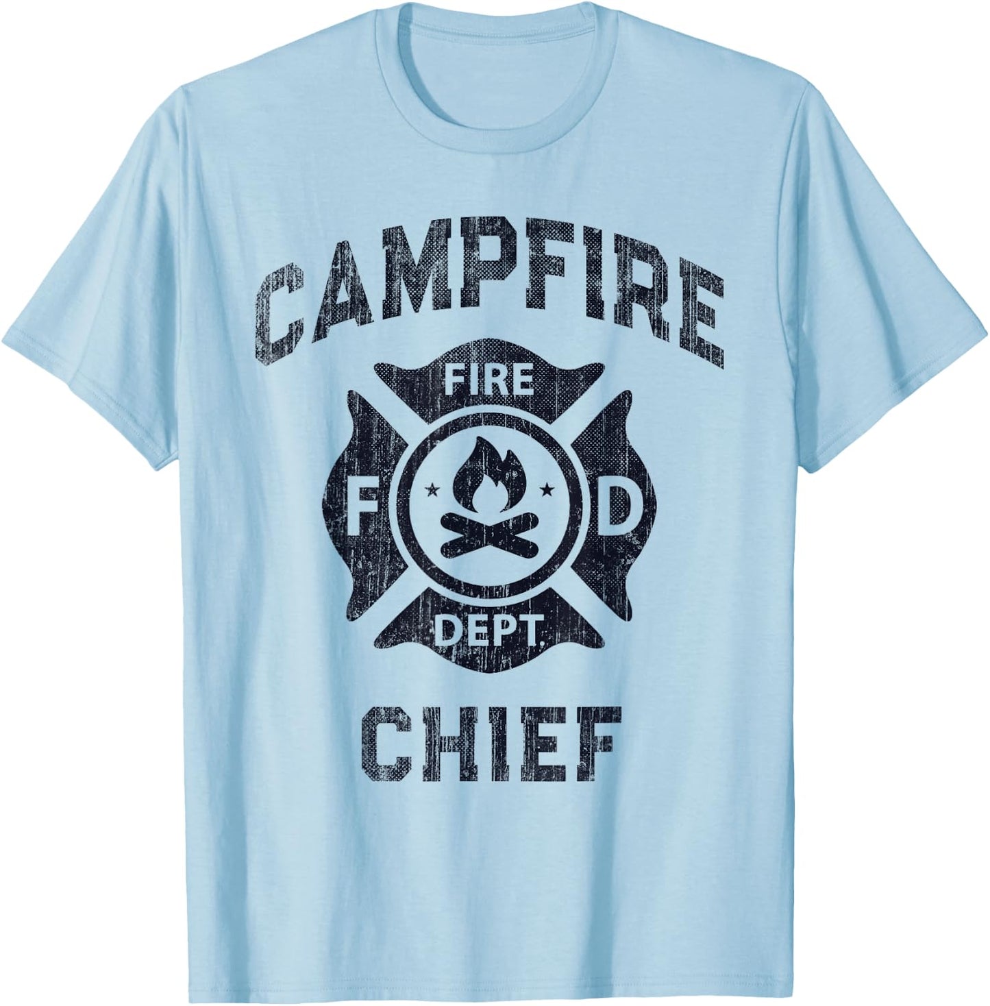 Funny CAMPFIRE CHIEF Summer Camp Staff Director Smores My FD Men Women Girls Kids T-Shirt - T-Shirt | Light Blue