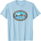 JCombs: Martha's Vineyard, MA, Great White Shark and Sea T-Shirt - T-Shirt | Light Blue