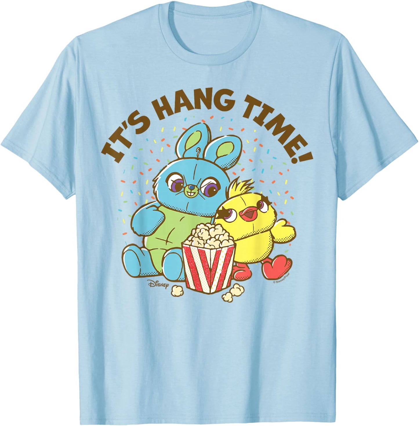 Toy Story 4 - Ducky And Bunny It's Hang Time T-Shirt - T-Shirt | Light Blue