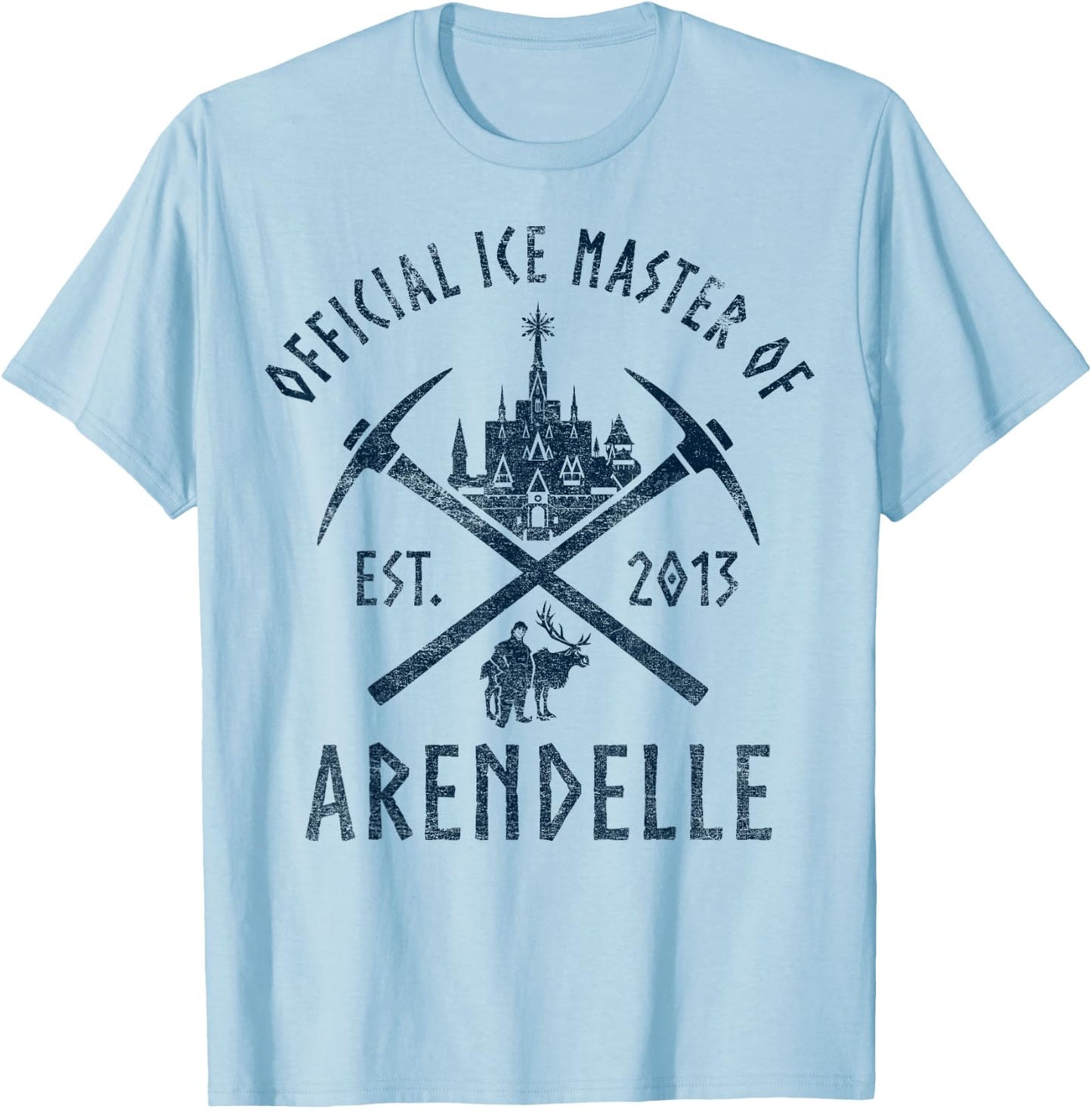 Disney Frozen Official Ice Master Of Arendelle Est. 2013 T-Shirt - T-Shirt | Light Blue