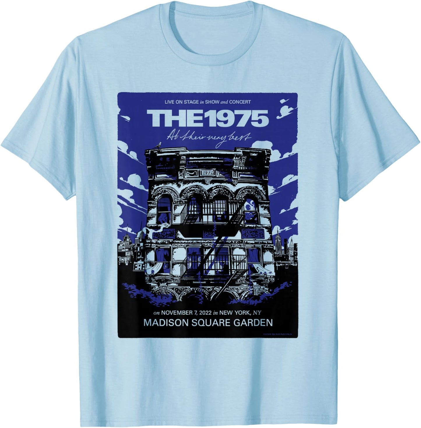 The 1975 Official Poster T-Shirt - T-Shirt | Light Blue