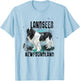 Brightly Painted Landseer Newfoundland Dog Breed T-Shirt - T-Shirt | Light Blue