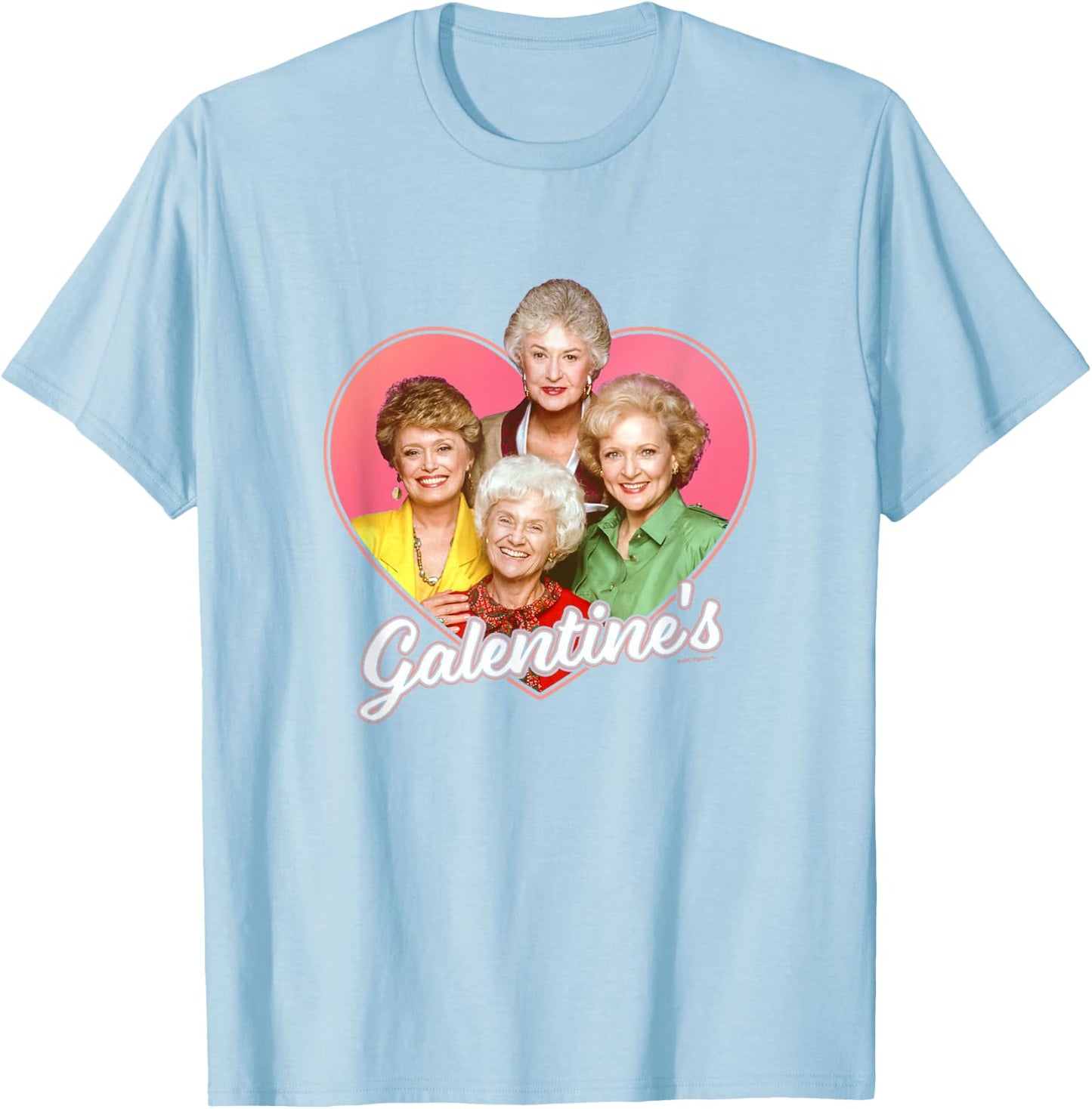 The Golden Girls Valentine's Day Galentine's Heart Shape T-Shirt - T-Shirt | Light Blue