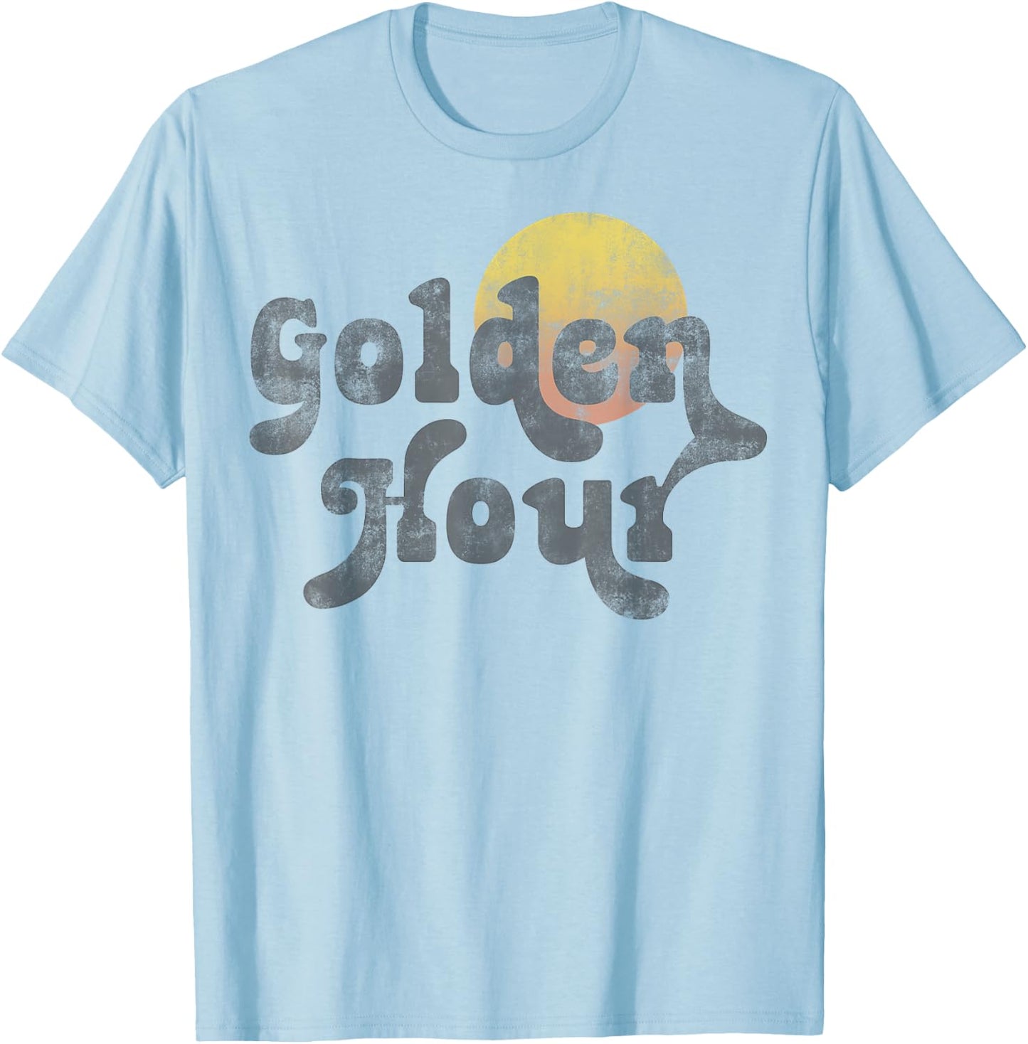 Trendy Golden Hour Vintage T-Shirt - T-Shirt | Light Blue